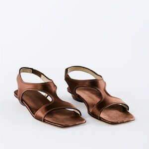 Both sold Tibi new in box size 39 brown Rubin Satin Sandal
